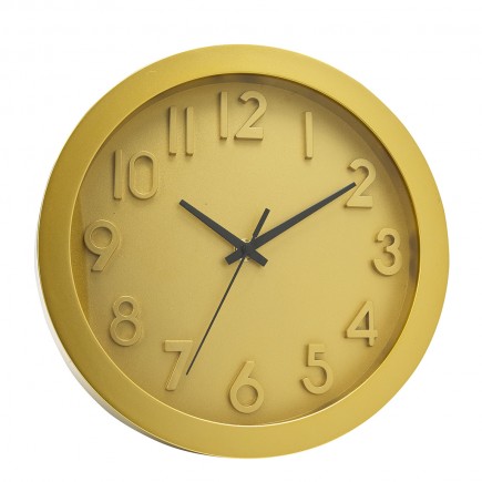 Reloj de pared amarillo