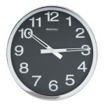 Reloj de pared cromado 32 cms