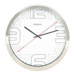 Reloj de pared cromado 35 cms
