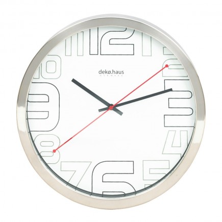 Reloj de pared cromado 35 cms
