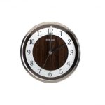 RELOJ DE PARED CROMADO-CAFE