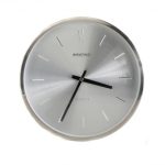 Reloj De Pared Plateado 25cm